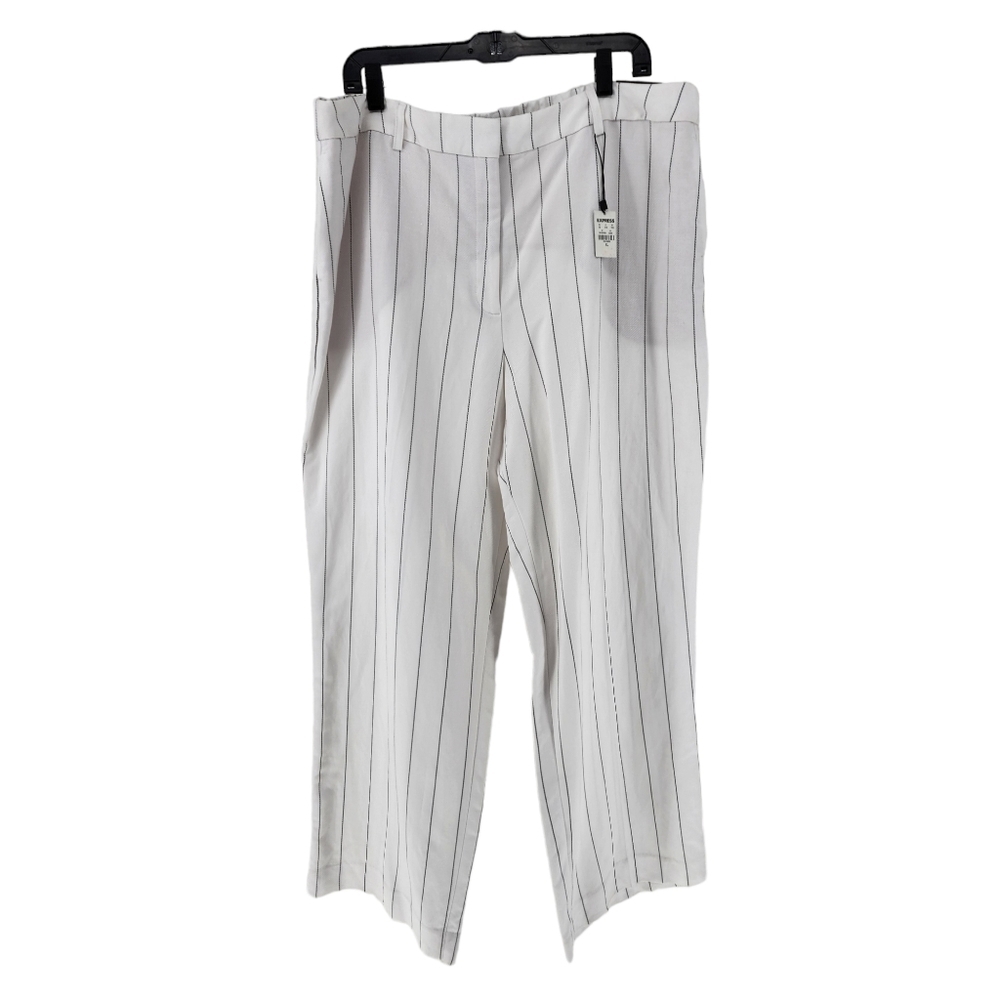 Express Women's Stripe Super High Rise Trouser Pant - XL